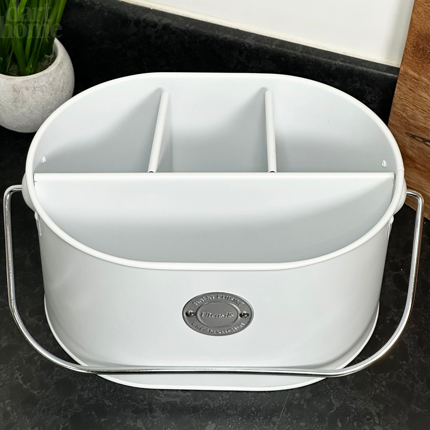 White 4 Compartment Table Caddy