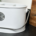 Weißer Tisch-Caddy mit 4 Fächern