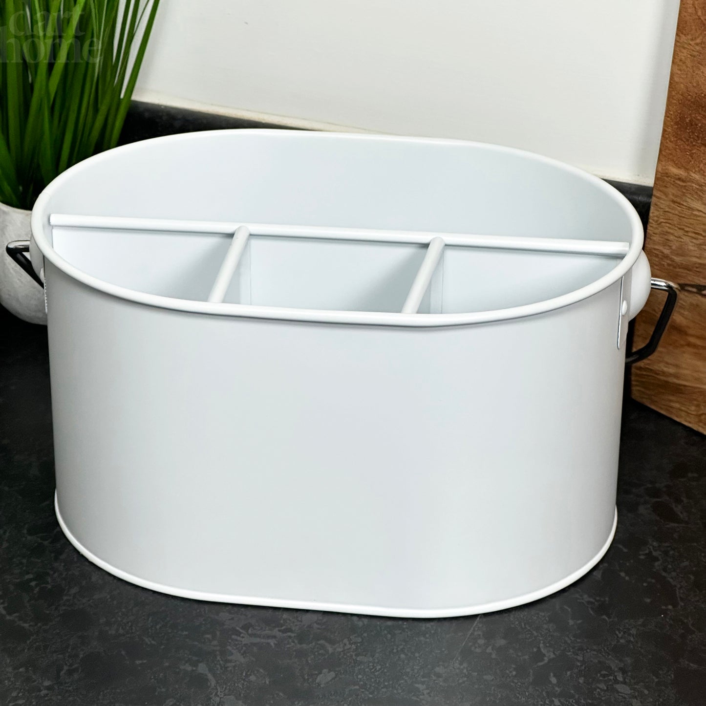 White 4 Compartment Table Caddy