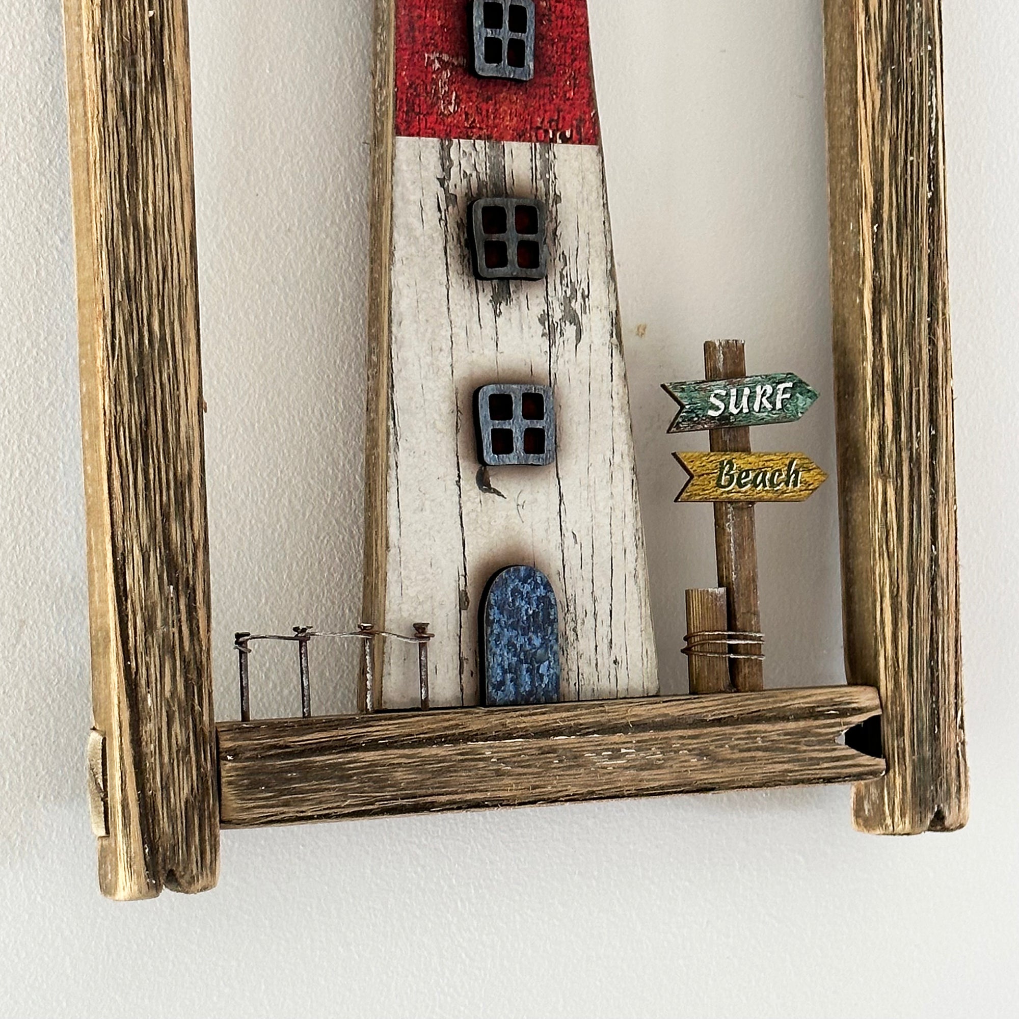 Framed Coastal Lighthouse Wall Decor