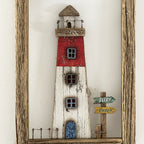 Gerahmte Küstenleuchtturm-Wanddekoration
