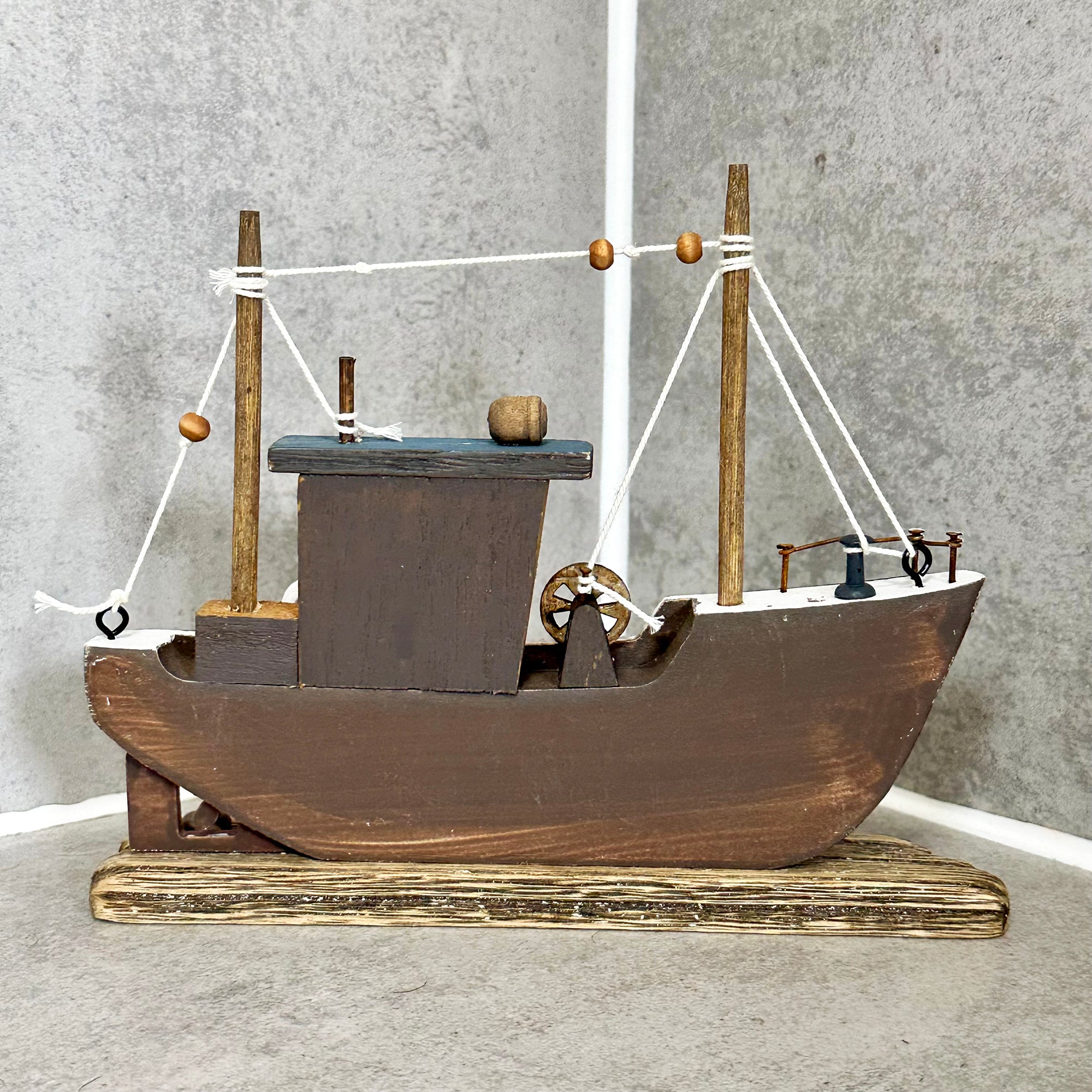Wooden Trawler Ornament