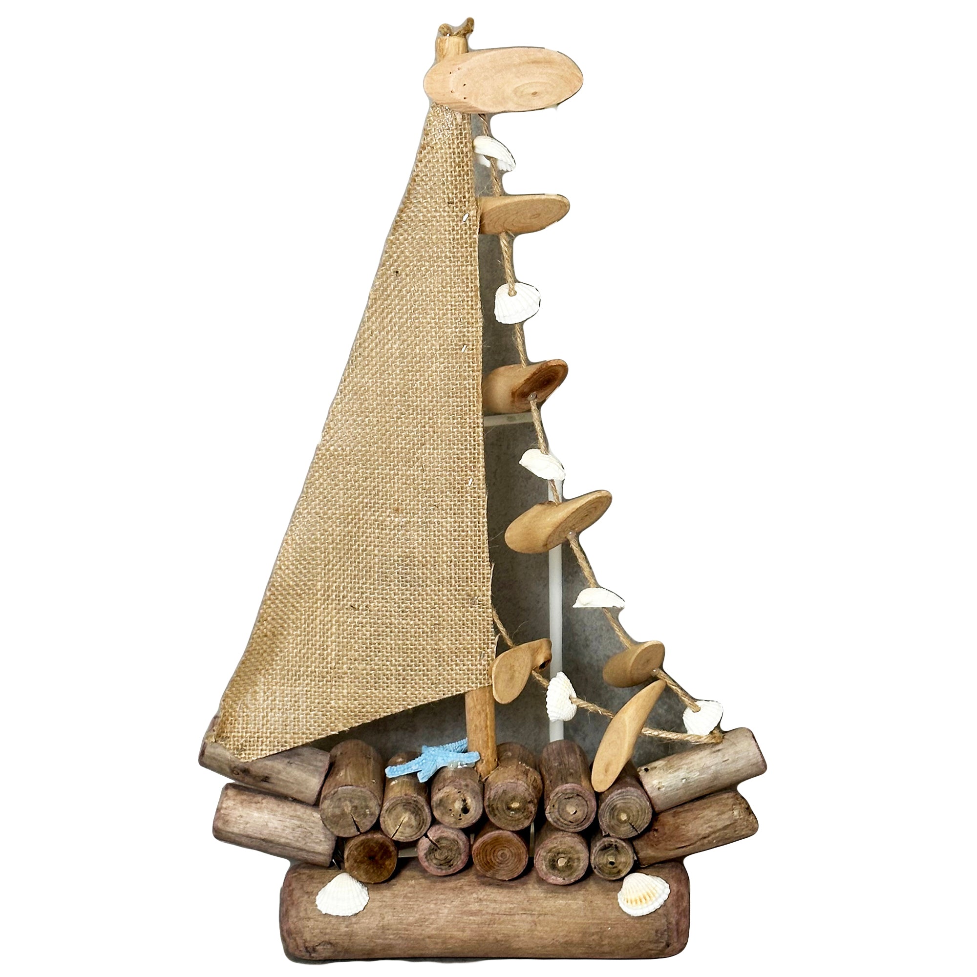Large Driftwood Boat Sculpture