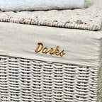 Lights And Darks Wicker Laundry Basket