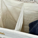 Lights And Darks Wicker Laundry Basket