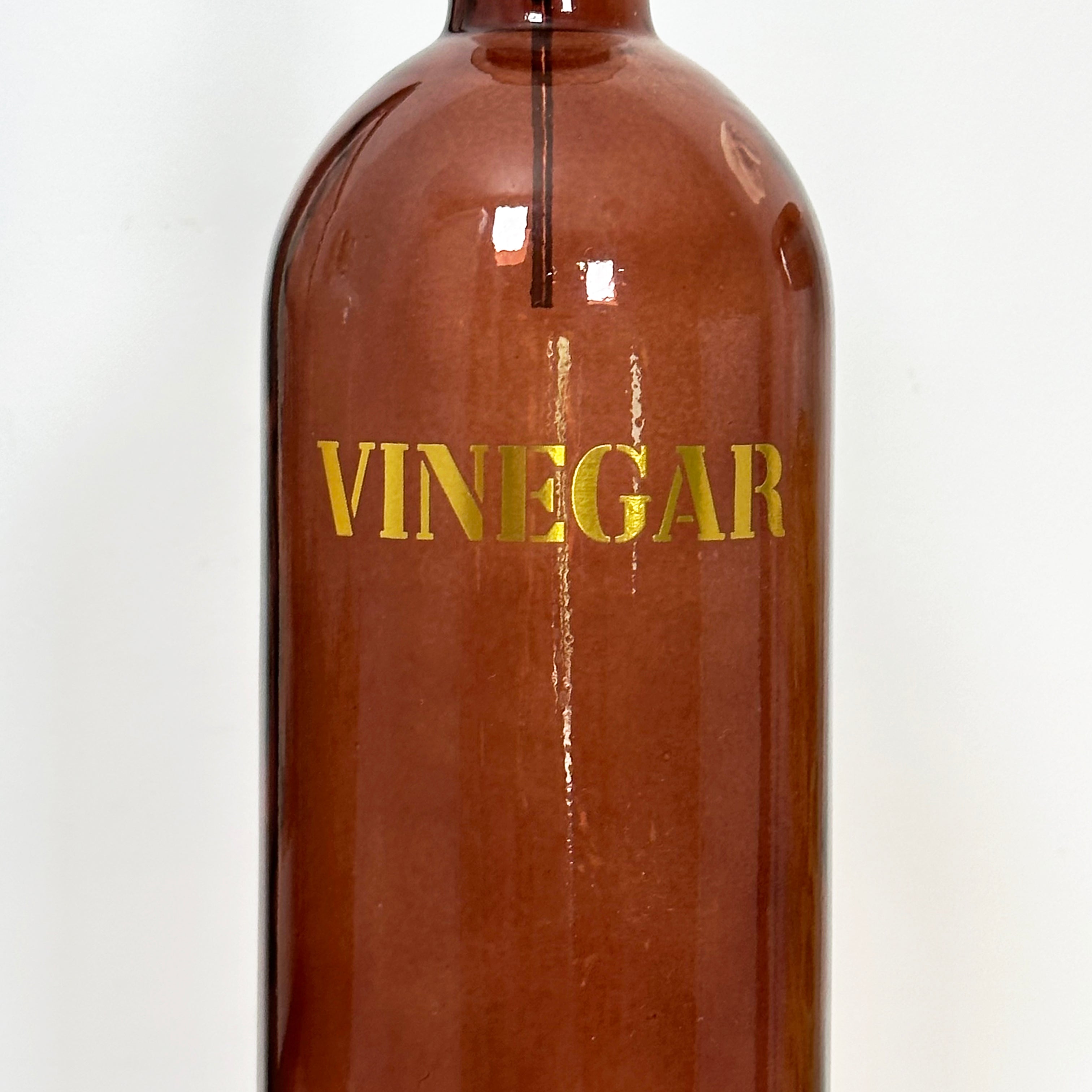 Essigspenderflasche aus bernsteinfarbenem Glas