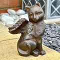 Cast Iron Cat Angel Figurine