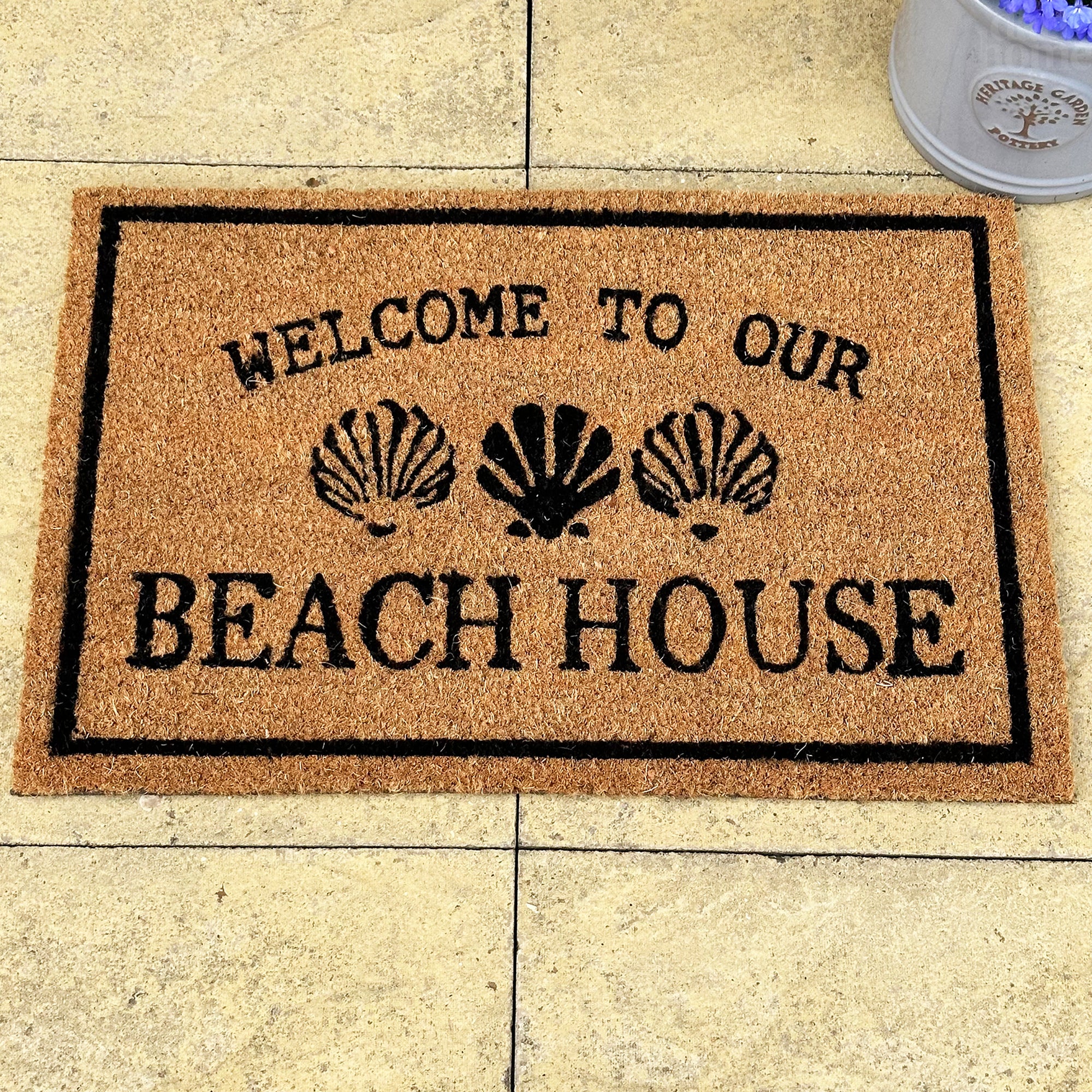 Welcome To Our Beach House Coir Doormat - Style B