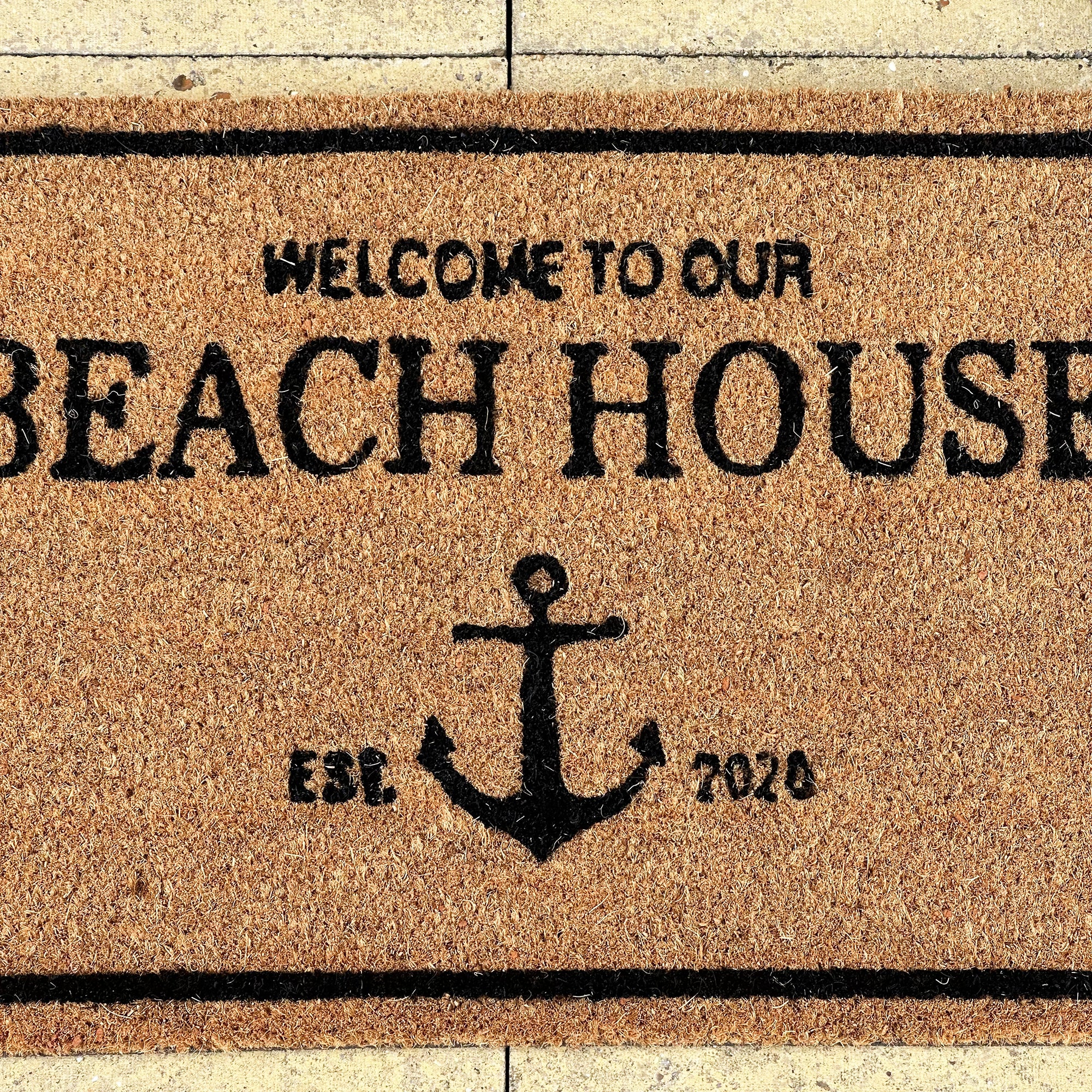 Welcome To Our Beach House Coir Doormat - Style A