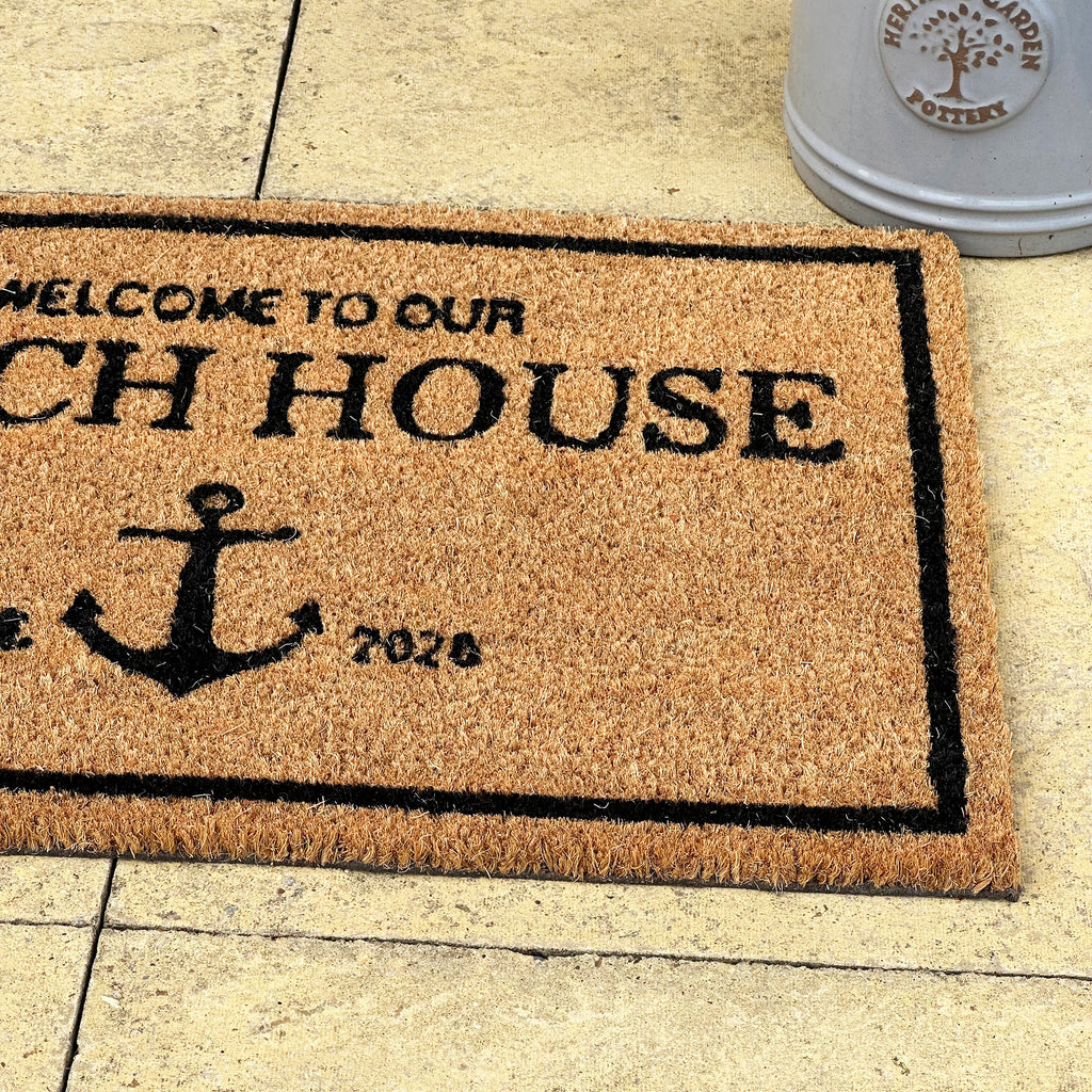 Welcome To Our Beach House Coir Doormat - Style A