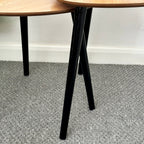 Set Of 2 Pebble Side Tables With Black Legs