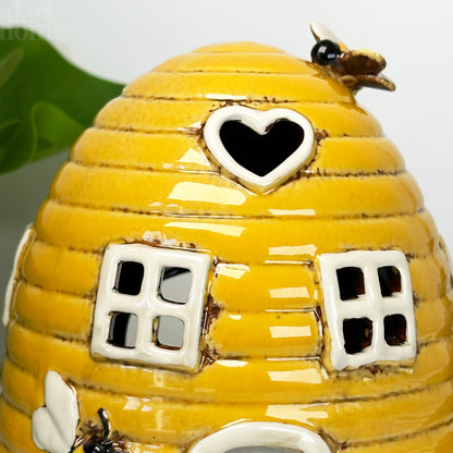 Yellow Beehive Dome Candle Holder