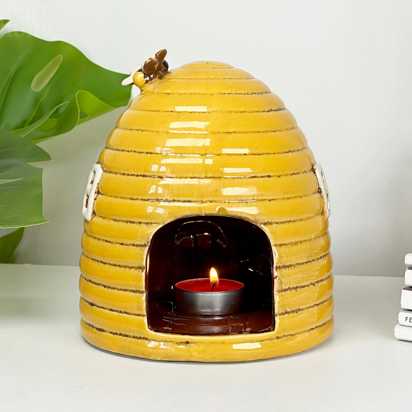 Yellow Beehive Dome Candle Holder