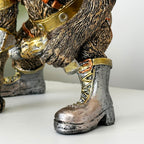 Gold Steampunk Monkey Sculpture
