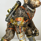 Gold Steampunk Monkey Sculpture
