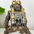 Gold Steampunk Monkey Sculpture
