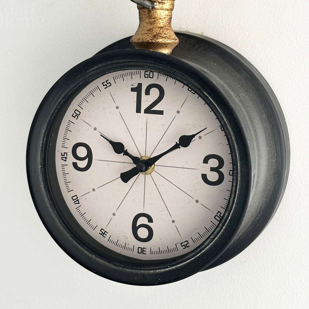 Industrial Metal Pipe Wall Clock