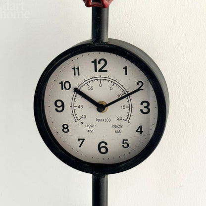 Metal Industrial Pipe Wall Clock