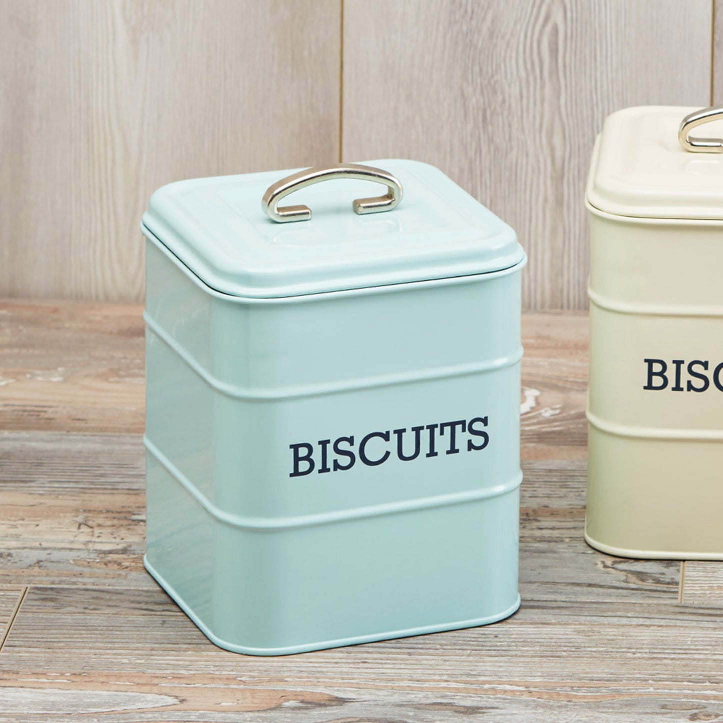 Retro Blue Biscuit Tin