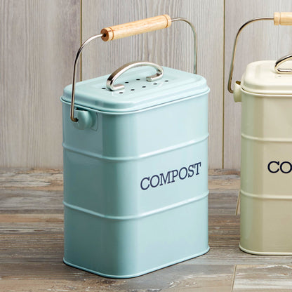 Retro Blue 3 Litre Compost Bin