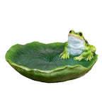 Frog On Lilypad Garden Bird Bath Ornament