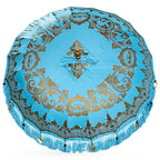 Handmade Blue & Gold Bali Sun Parasol
