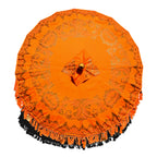 Orangefarbener und goldener Bali-Sonnenschirm, 2 m