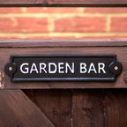 Black Garden Bar Sign