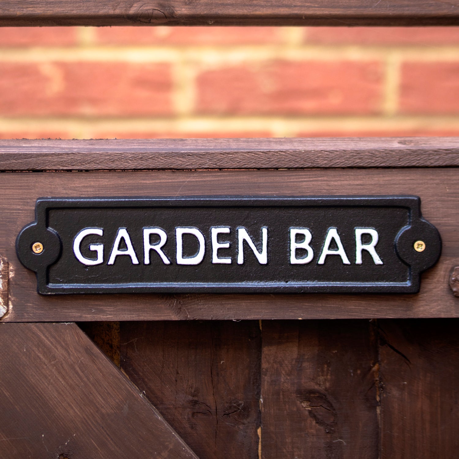 Black Garden Bar Sign