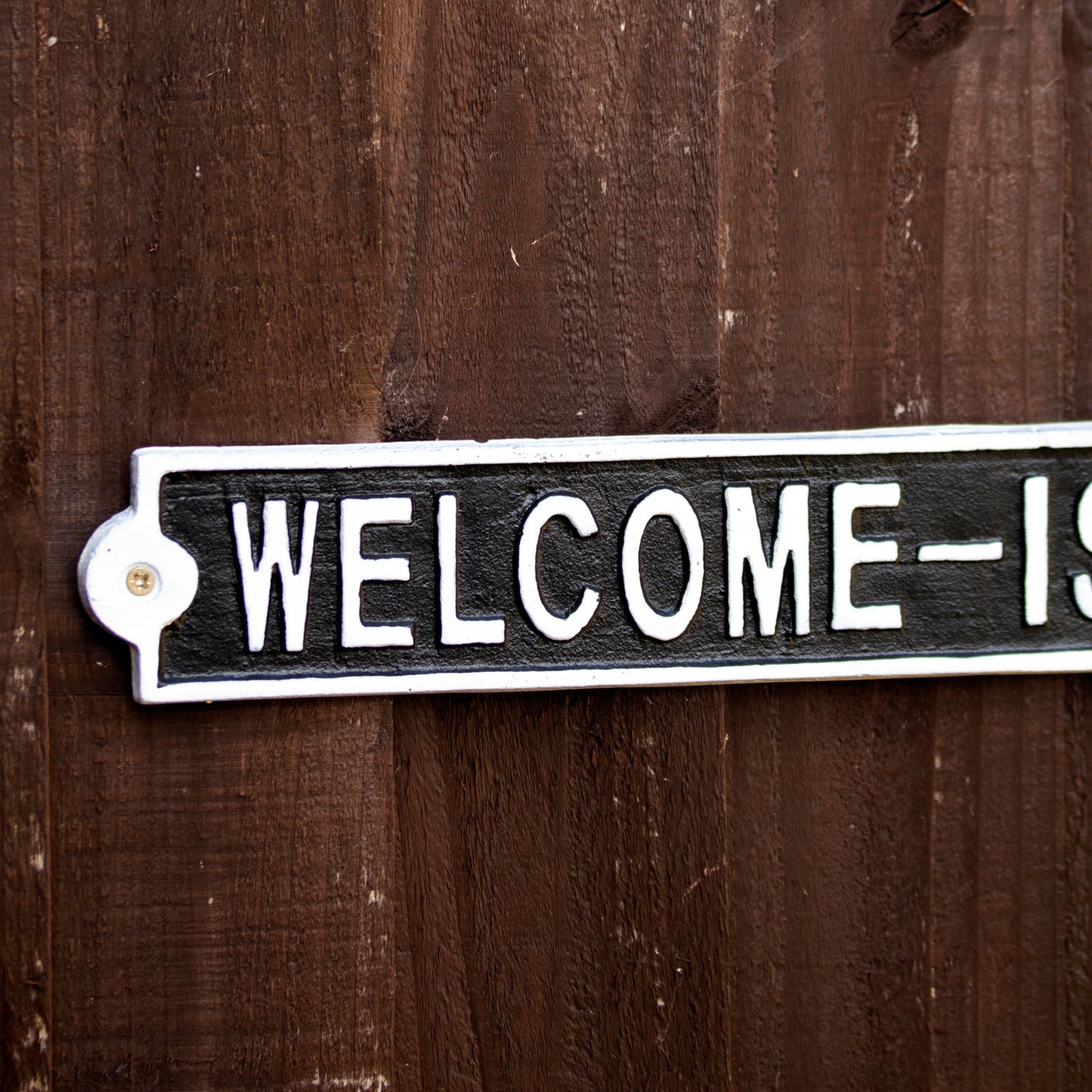 Cast Iron Welcome-ish Sign