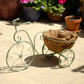 Vintage Green Metal Bicycle Coco Fibre Planter