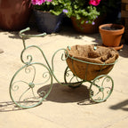 Vintage Green Metal Bicycle Coco Fibre Planter