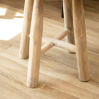 Solid Natural Teak Wood Stool