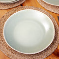Set Of 4 Green Reactive Dinner Plates