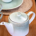 Green Reactive Glaze Stoneware Teapot