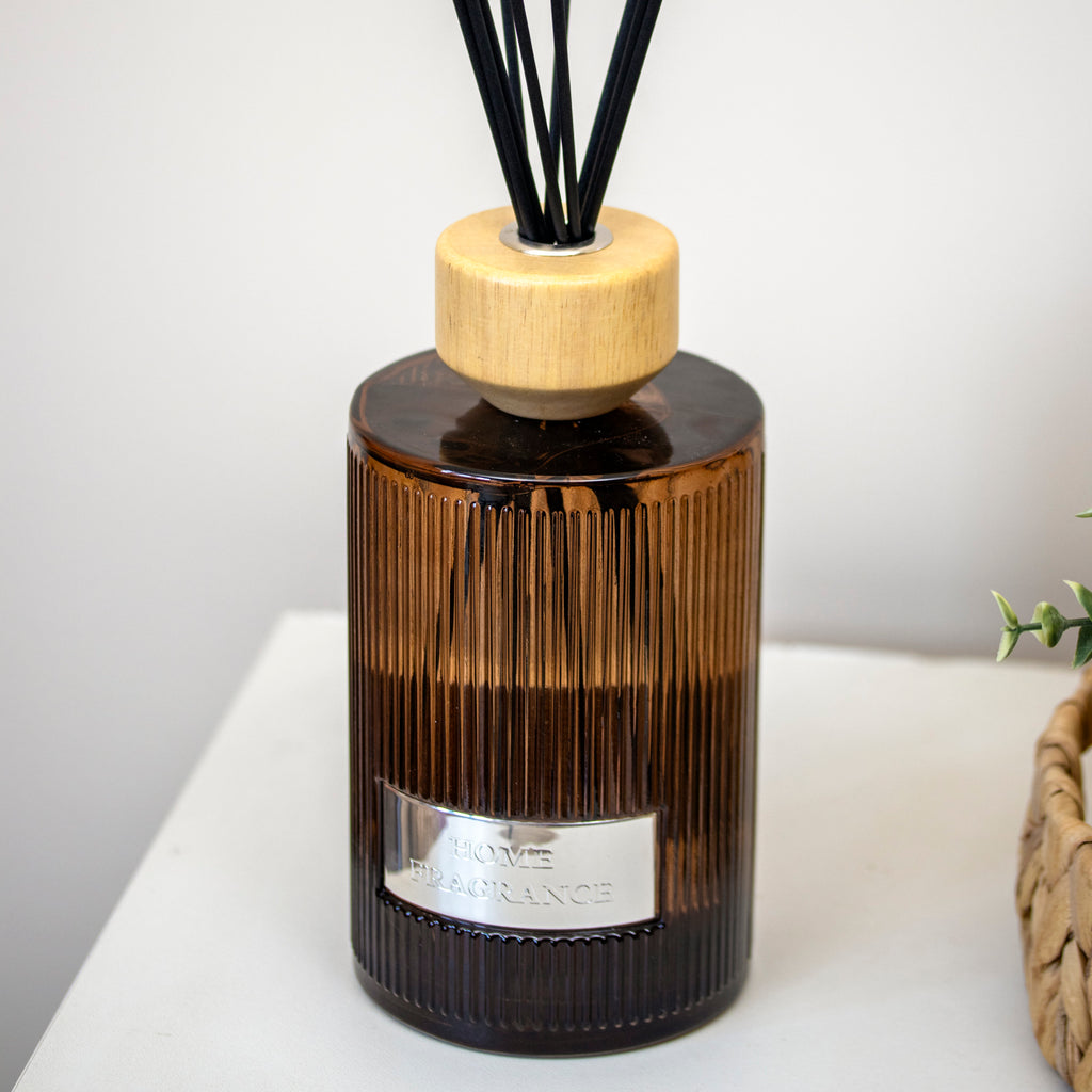 Ribbed Glass 1000ml Cashmere Silk Reed Diffuser