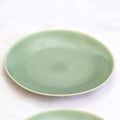 Set Of 4 Green Reactive Dinner Plates