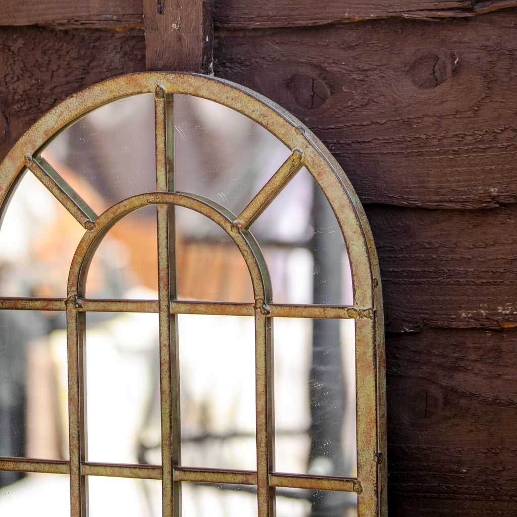 Round Arch Garden Wall Mirror