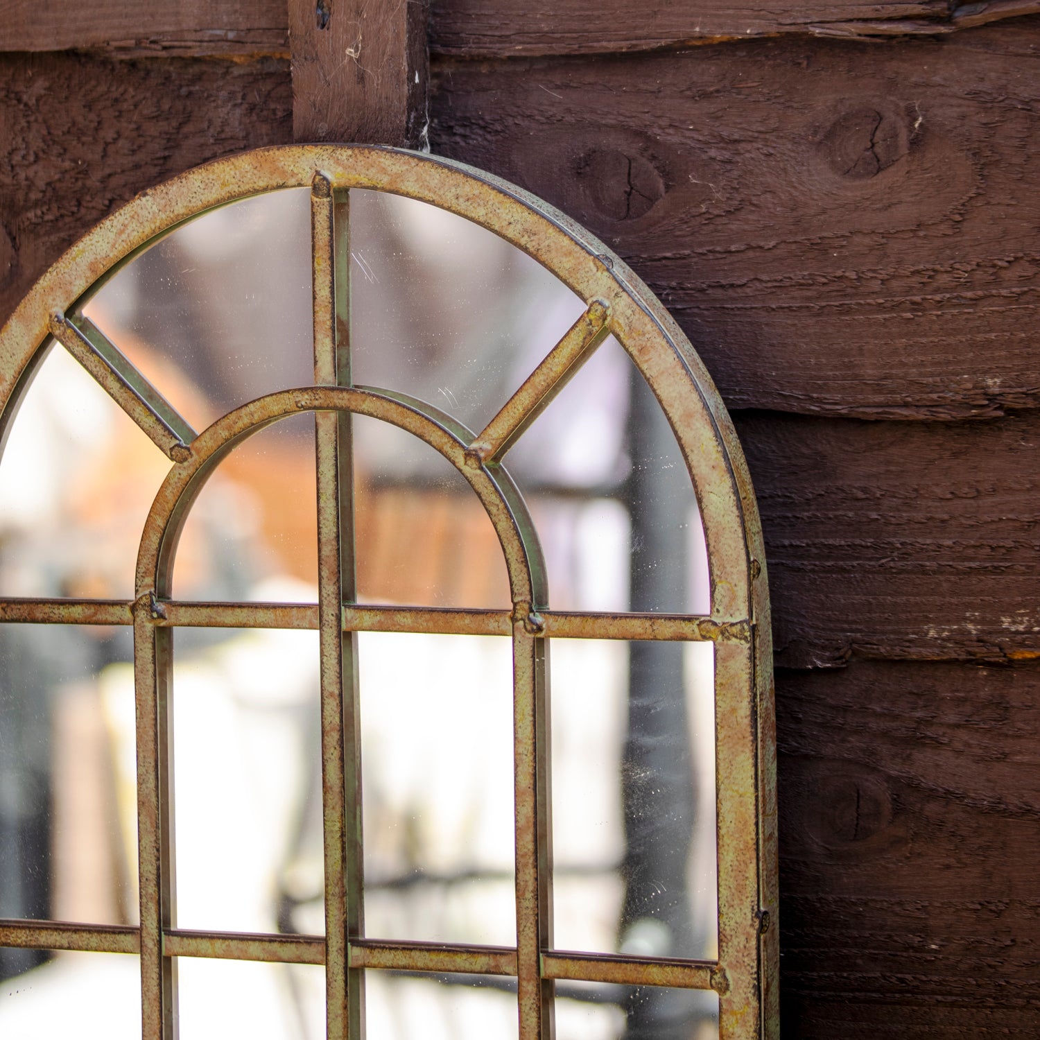 Round Arch Garden Wall Mirror
