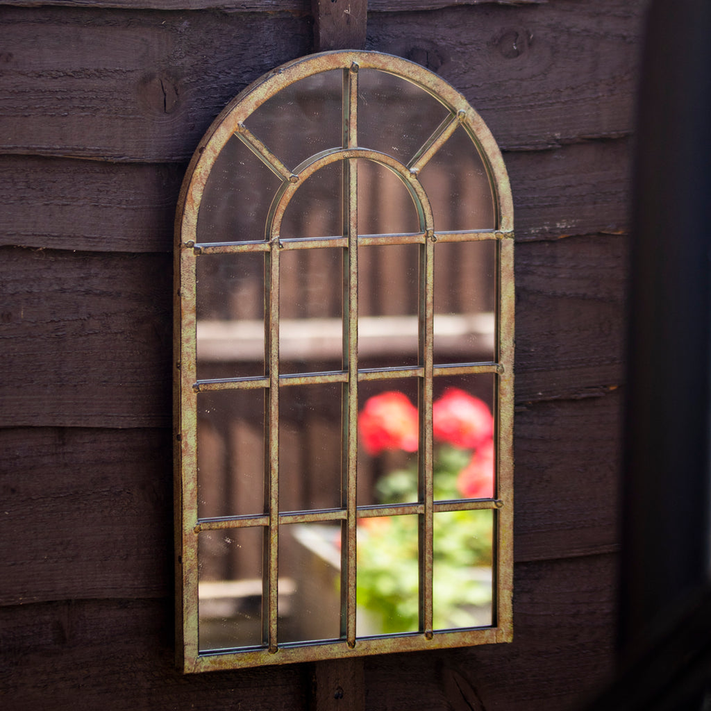Round Arch Garden Wall Mirror