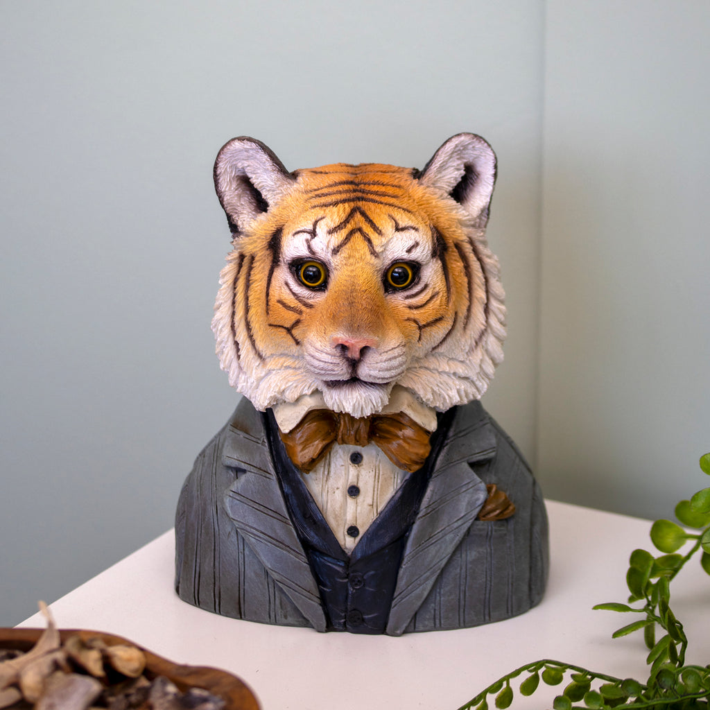 Gentleman Tiger Bust Ornament