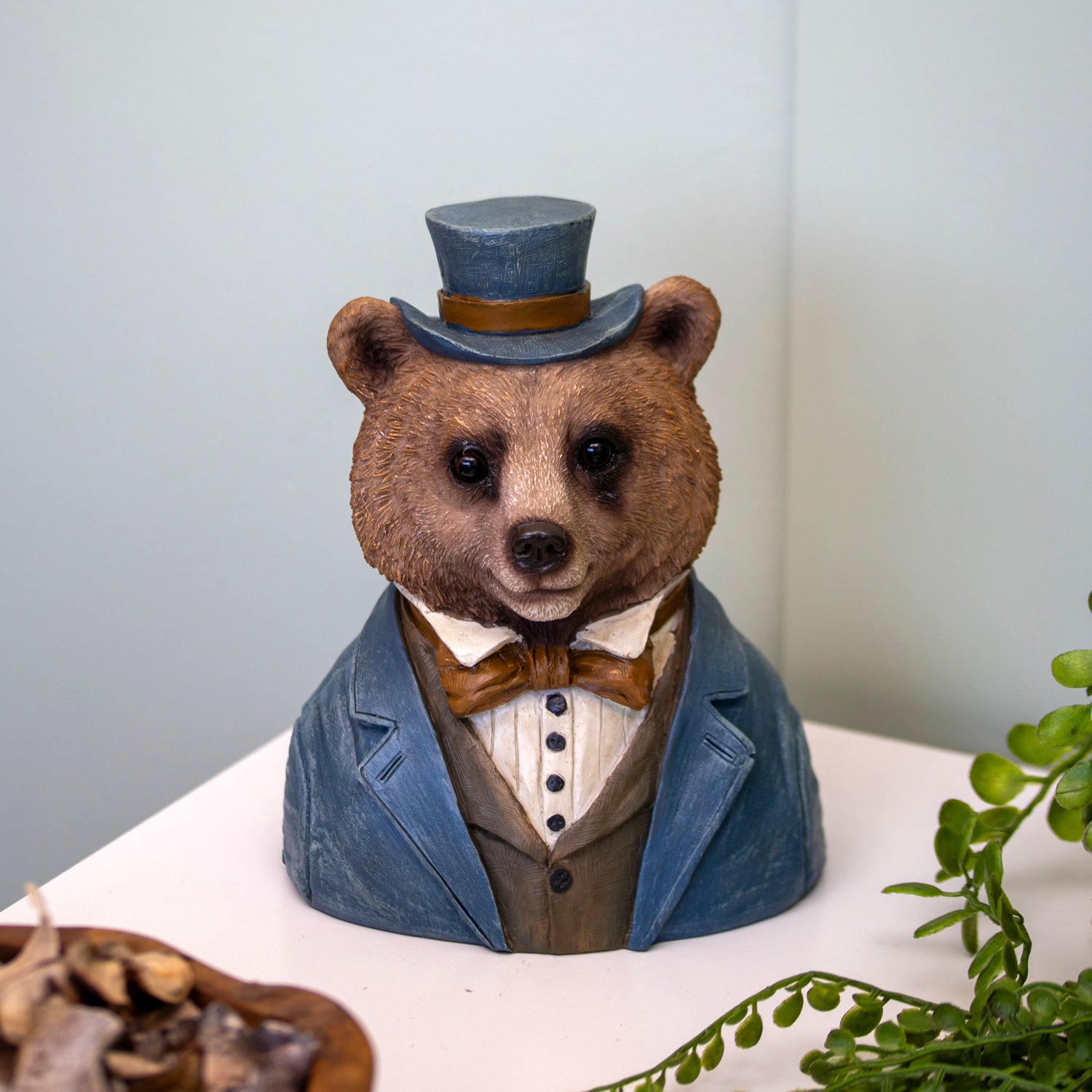 Gentleman Bear Bust Ornament