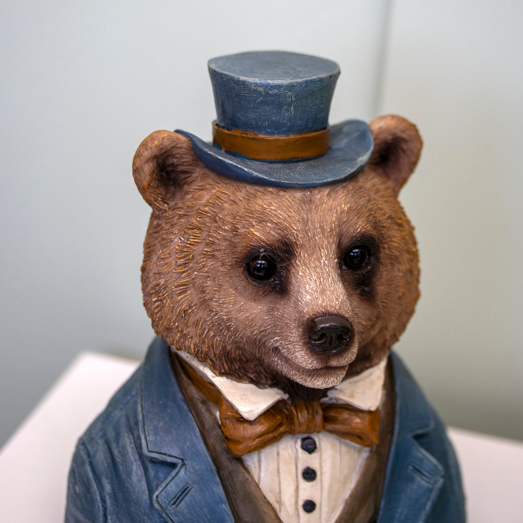 Gentleman Bear Bust Ornament