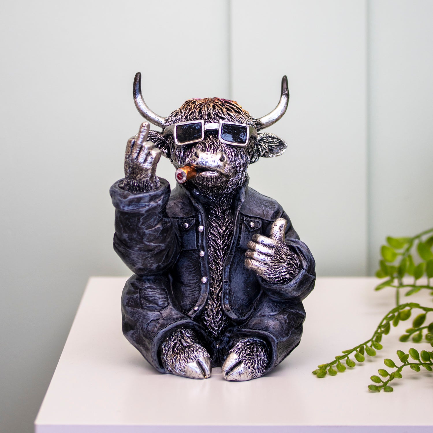 Naughty Highland Cow Ornament