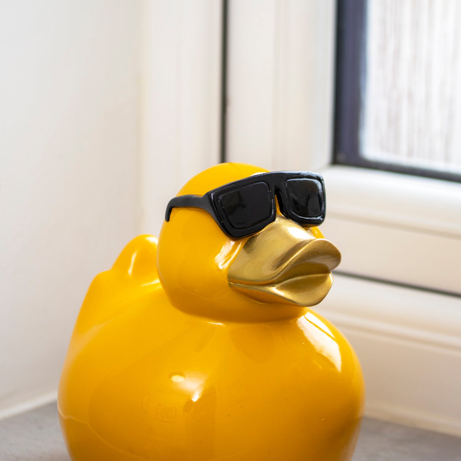 Yellow Cool Duck With Sunglasses Ornament