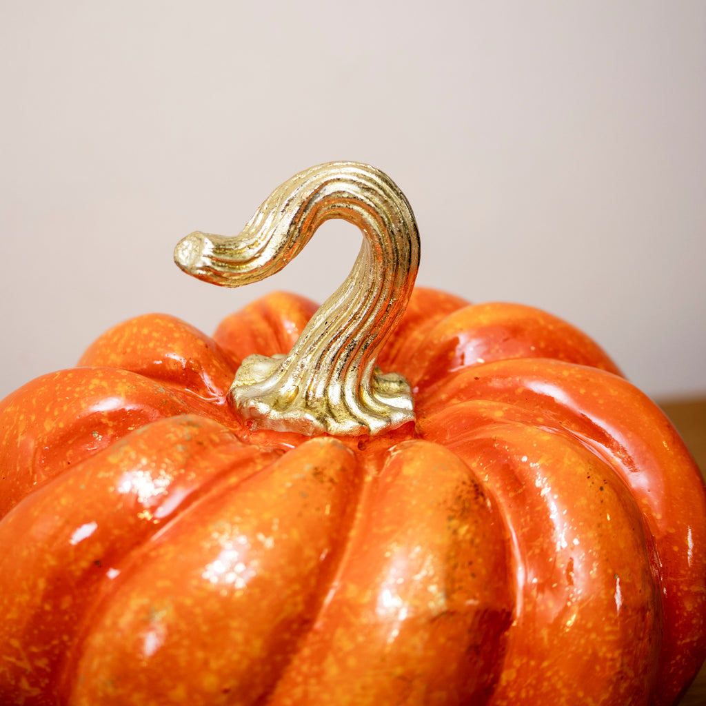 Orange & Gold Pumpkin Ornament
