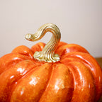 Orange & Gold Pumpkin Ornament