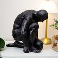Bronze Kneeling Man Sculpture