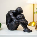 Bronze Sitting Man Sculpture
