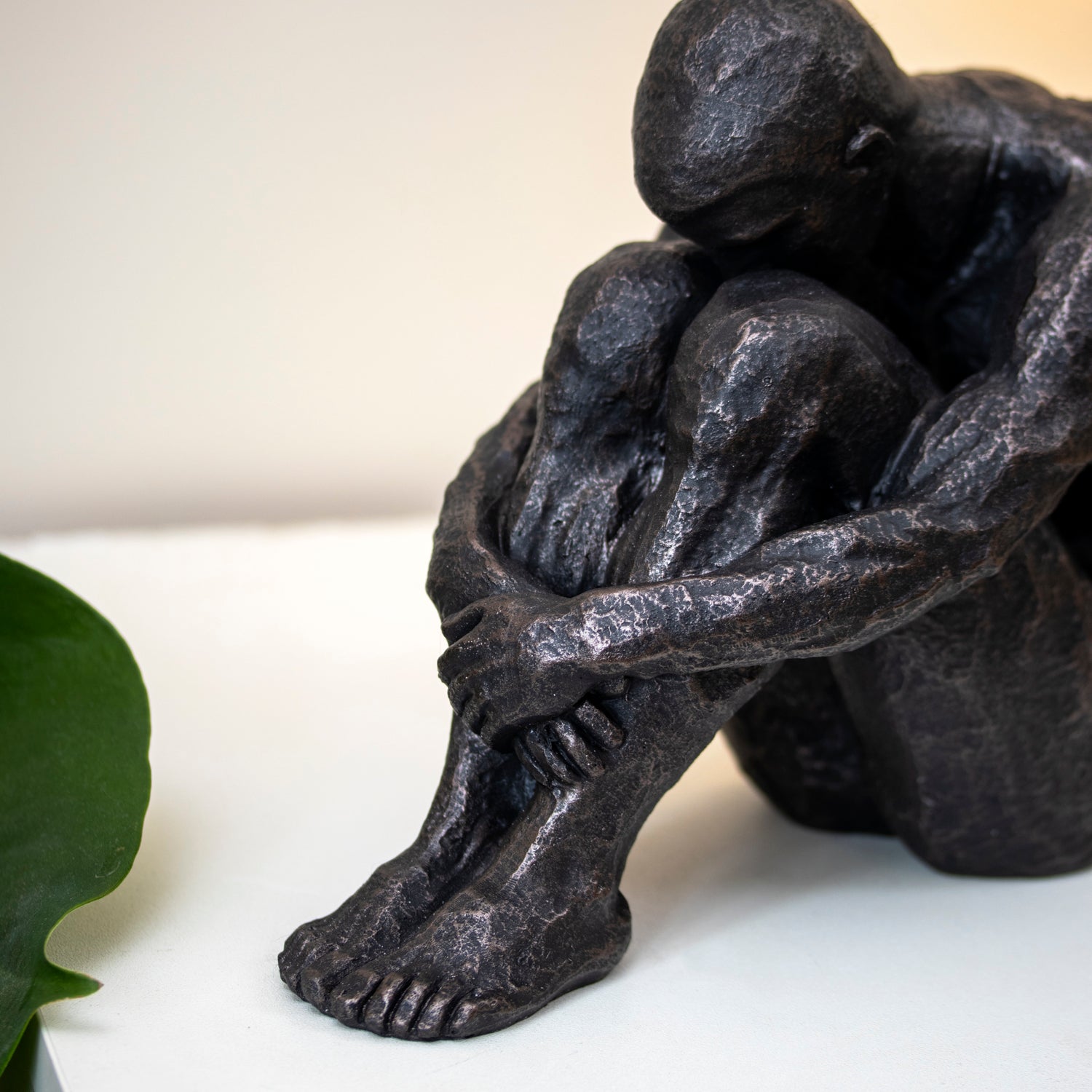 Bronze Sitting Man Sculpture